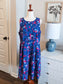 Navy Pink Floral Dress XL