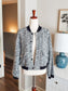 Black White Textured Jacket L/XL