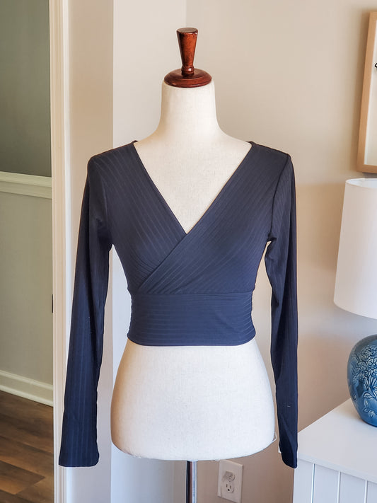 NEW Black Ribbed Layering Top S/M