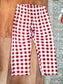 Burgundy Checked Lounge Pants L