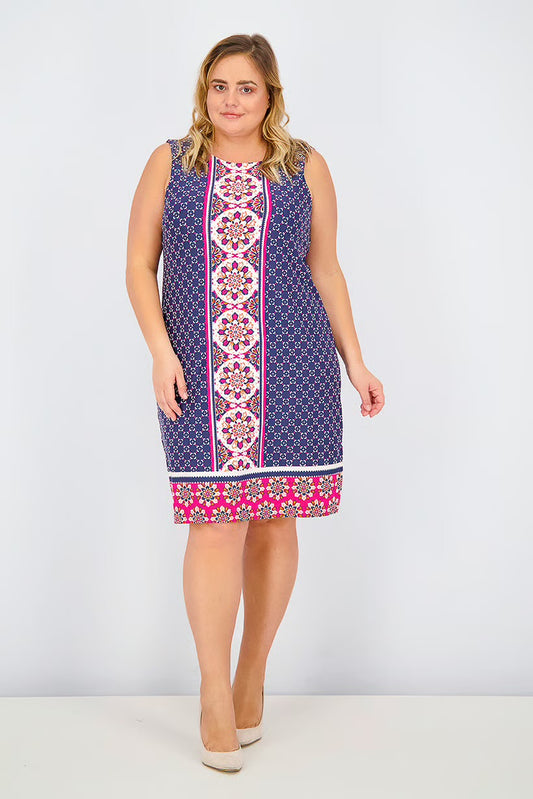 NWT Navy Print Dress 3X