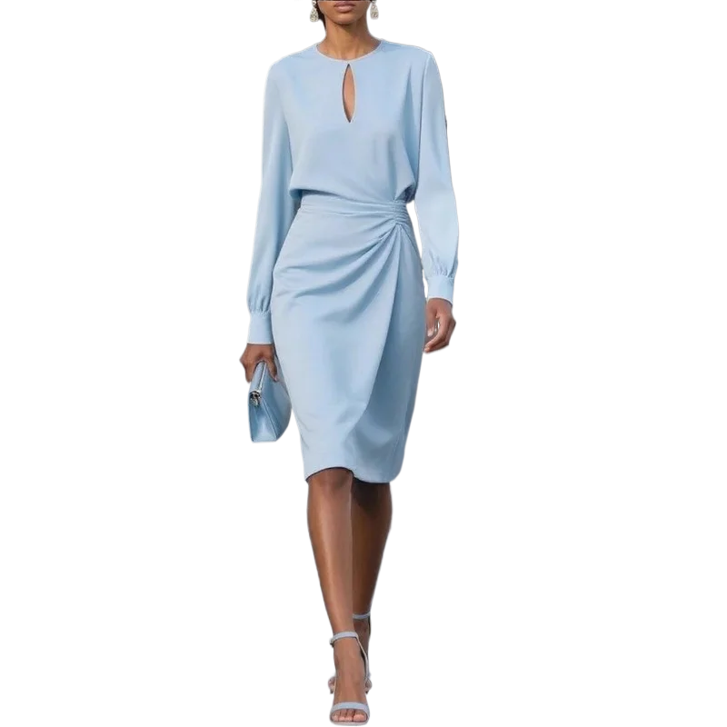 NWT Blue Twist Front Dress M