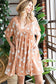 Peach Floral Dress S
