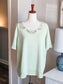 Pale Green Short Sleeve Sweater 1X