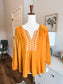 Mustard Embroidered Top M/L