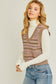 Brown Pink Purple Sweater Vest M