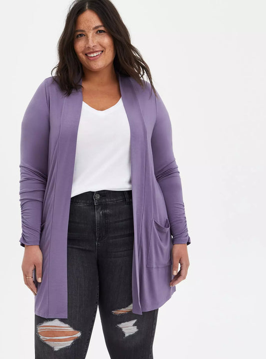 Lilac Cardigan 1X