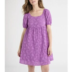 Purple Eyelet Dress M