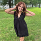 Black Eyelet Romper Dress M
