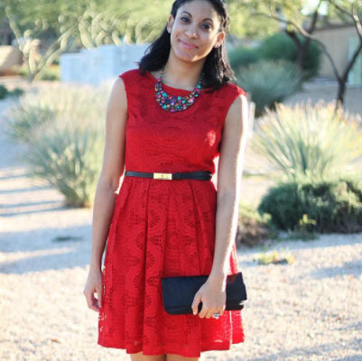 Red Lace Dress 8
