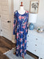 Navy Floral Maxi Dress XL