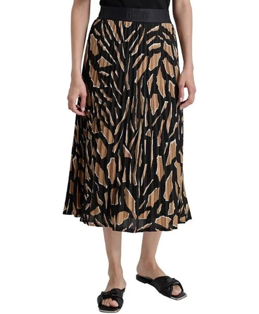 Black Pink Pleated Skirt XL