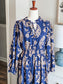 NEW Navy Tan Print Dress