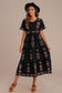 Black Floral Dress 2-3X