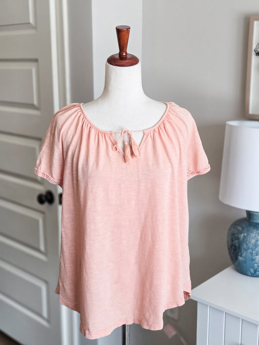 Peach Cotton Top L