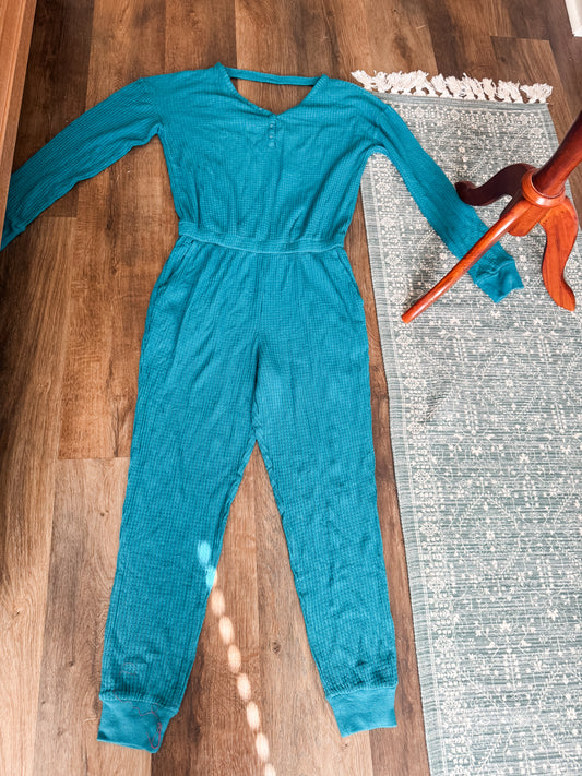 NWT Teal Jumpsuit L