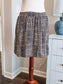 Black Tan Print Skirt XS