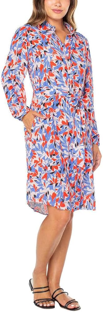 Periwinkle Red Shirt Dress S