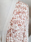 Cream Brown Floral Kimono 2X