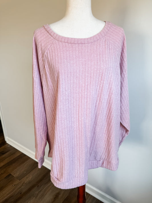 Mauve Textured Top XL