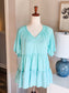 Turquoise Tiered Top L