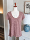 Pink Black Animal Print Tee M