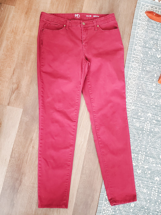 Burgundy Skinny Pants 8R