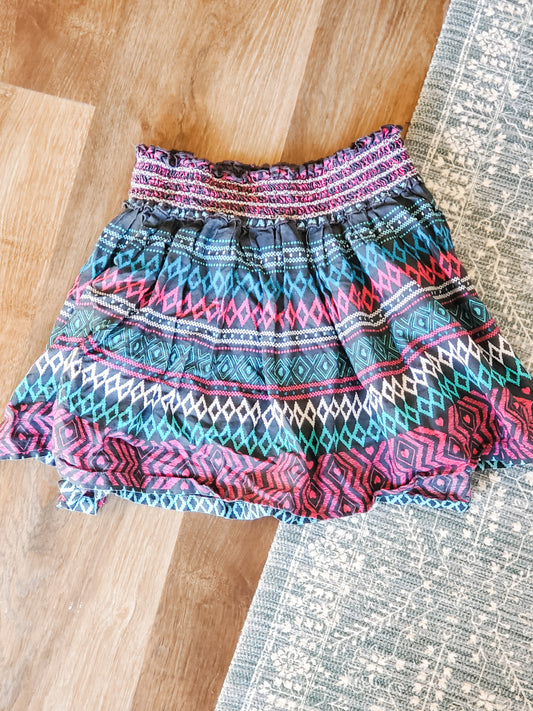 Multicolor Print Skirt Youth M