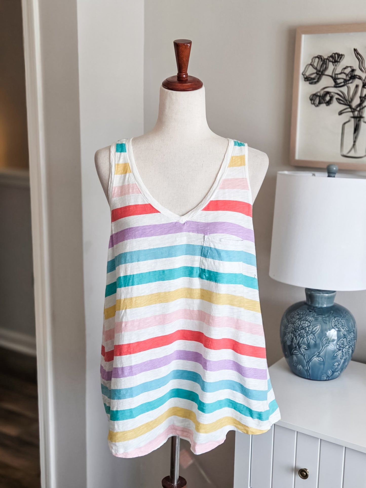 Multi Color Striped Tank L/XL