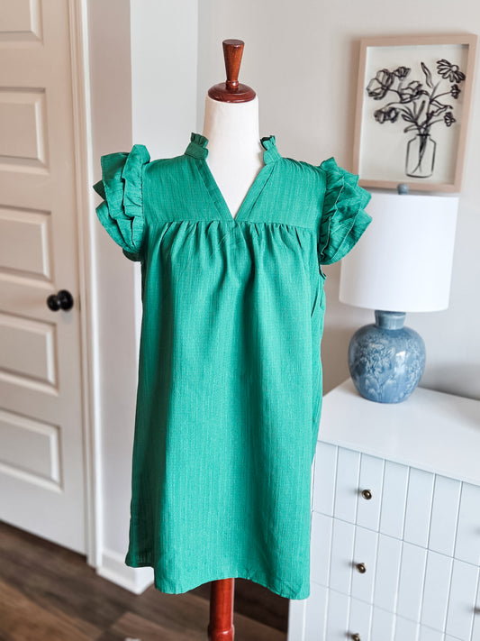 Green Ruffled Dress 4