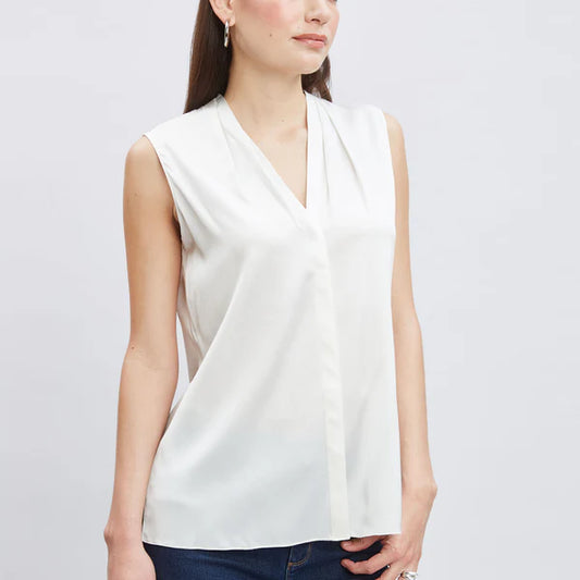 Cream Silk Tank S