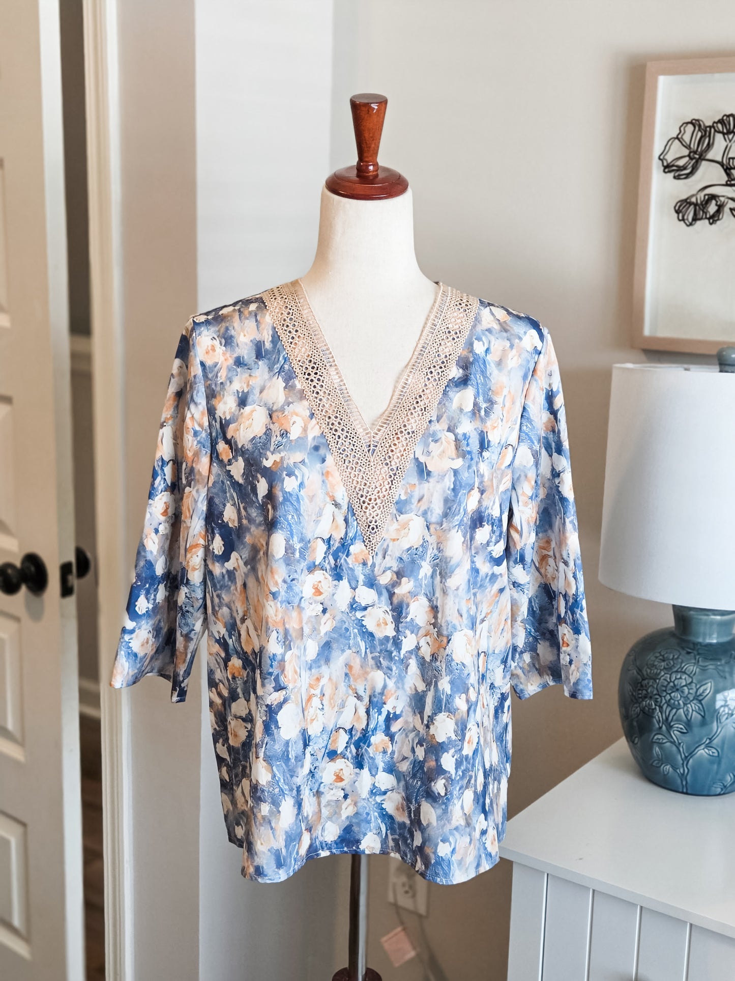 Blue Cream Mustard Top 4