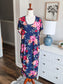 Navy Floral Maternity Dress XXL