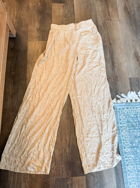 Tan Print Pants XS