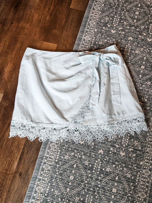 Ice Blue Skirt 1X