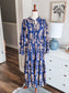 NEW Navy Tan Print Dress