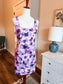 Purple Floral Dress M/L