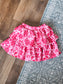Pink Red Floral Skirt 5T