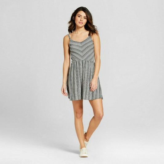 Black White Striped Sundress XL/XXL