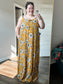 Yellow Floral Maxi Dress :: Plus