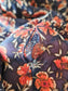 Navy Orange Pink Floral Dress L