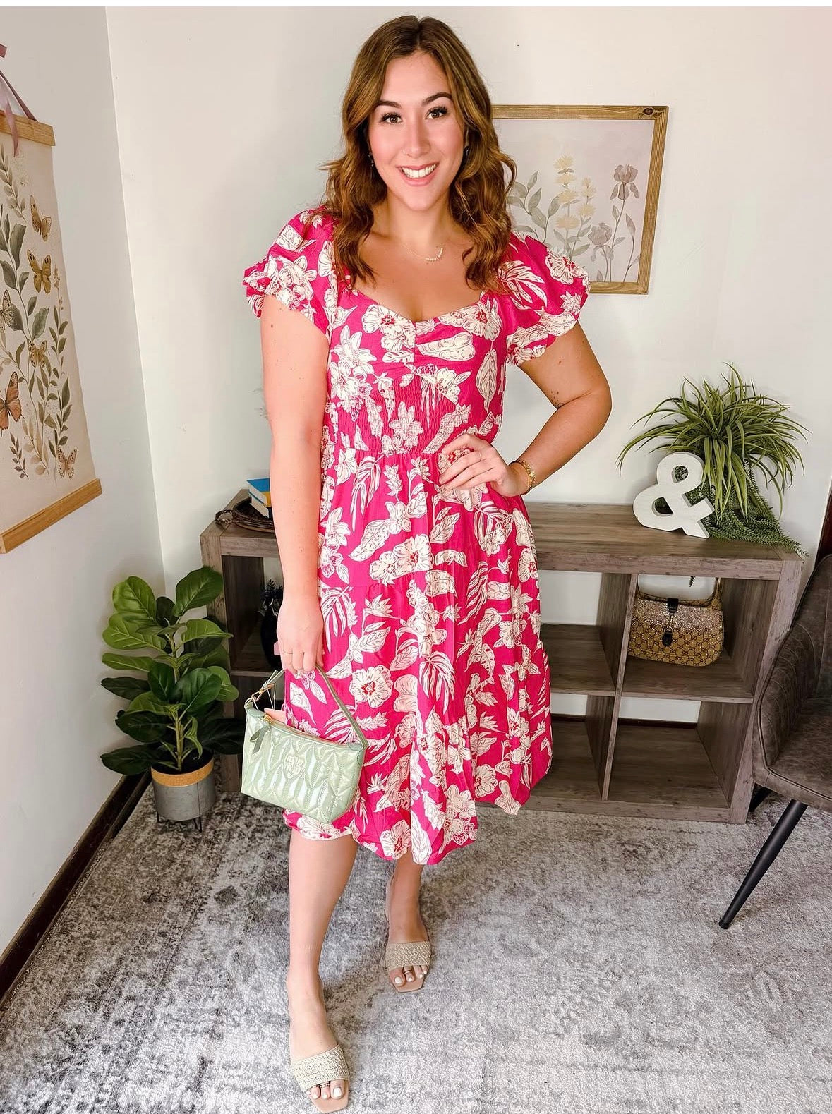 NEW Pink Floral Dress