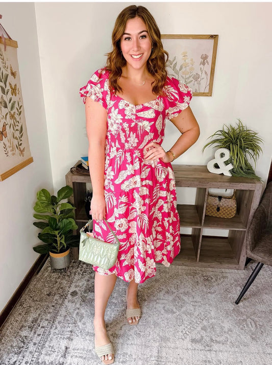 NEW Pink Floral Dress