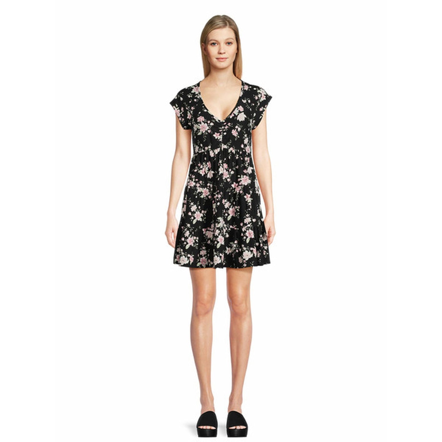 Black Floral Dress S