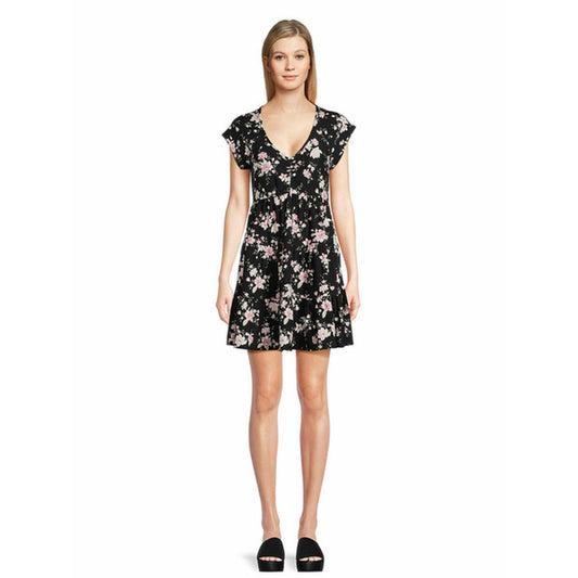 Black Floral Dress S