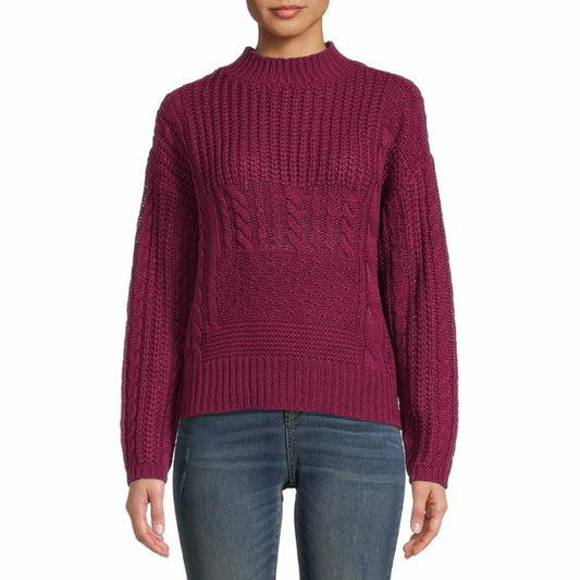 Burgundy Cropped Sweater S