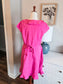 Pink V Neck Dress 12