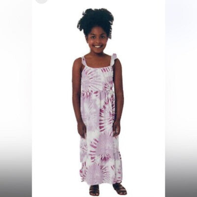 Purple Tie Dye Maxi Dress Youth S