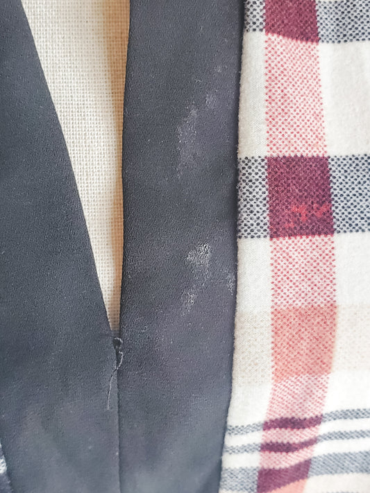 Red Black Tan Plaid Top 3X