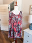 Red Gray Black Print Tank 2X